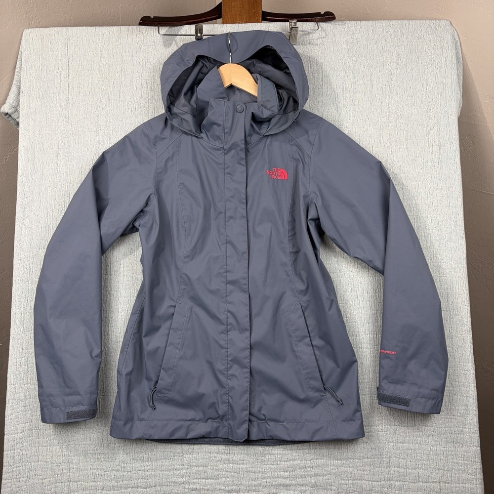 The North Face Women's Dry Vent Gray Pink Jacket Hoodie 3 In 1 Ski Snowboarding